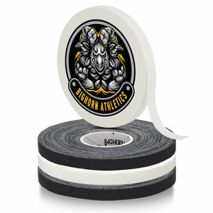 Premium Competition Finger Tape, 4-Rolls, Black/White Assorted