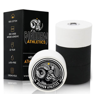 EZ-Tear Athletic Sports Tape, 1.5-Inch x 45-feet, 4-Rolls (Black/White)