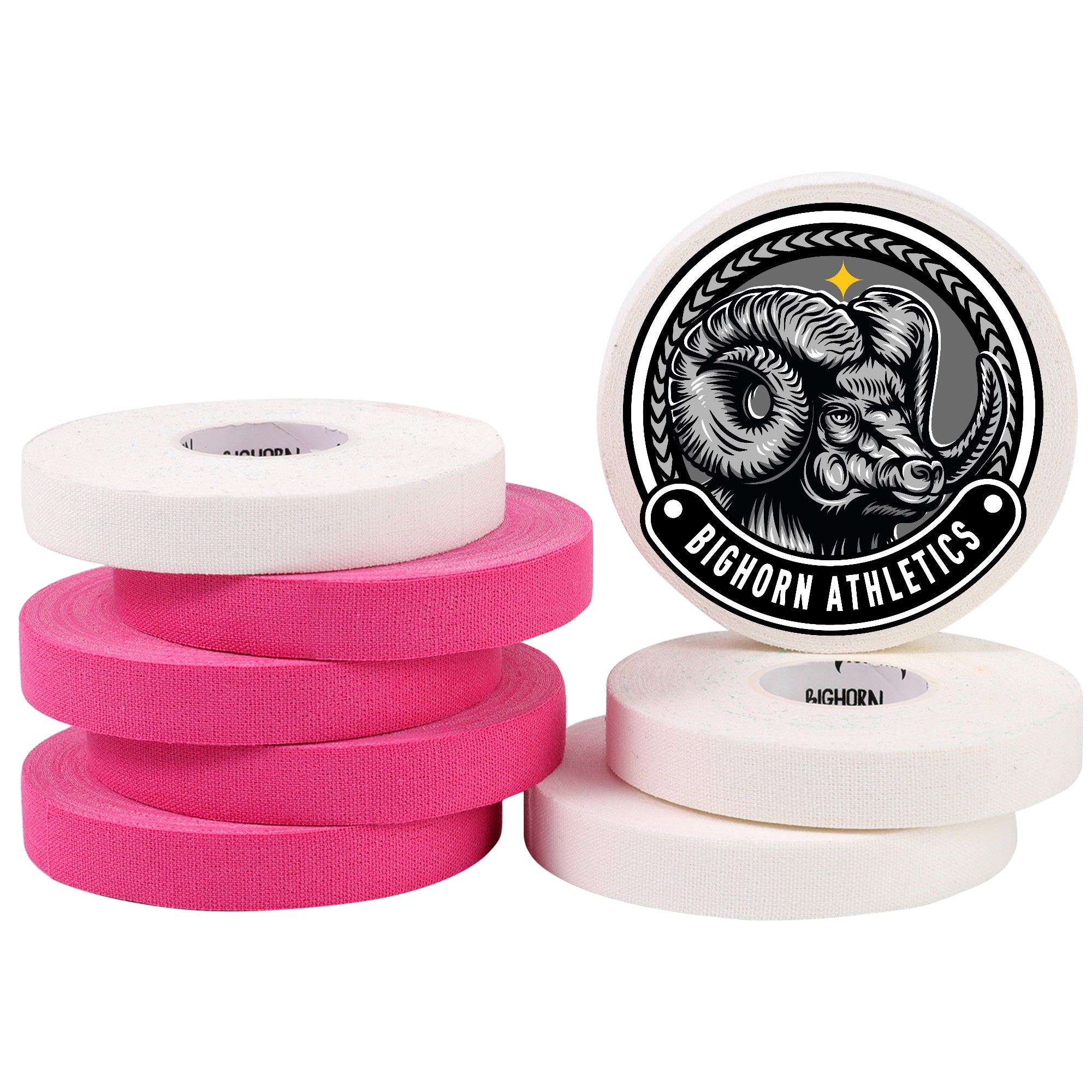 Jiu Jitsu Finger Tape, 8-Rolls, Pink & White