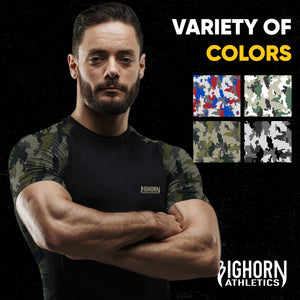 Jiu Jitsu Rash Guard – Dark Green Camo