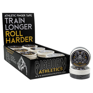 Bulk Competition Jiu-Jitsu Finger Tape - 16-Bundles, 0.3-Inch Width, Assorted Black/White