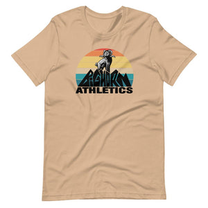 Men's Retro Bighorn Sheep Mountain, Pre-Shrunk T-Shirt