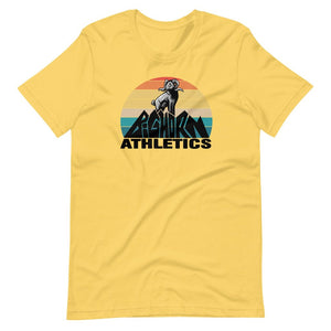 Men's Retro Bighorn Sheep Mountain, Pre-Shrunk T-Shirt