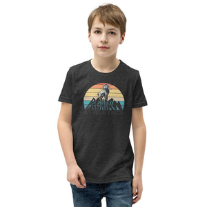 Retro Bighorn Mountain Youth Short Sleeve T-Shirt