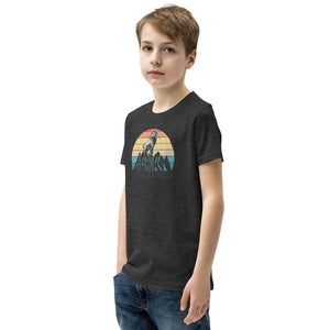 Retro Bighorn Mountain Youth Short Sleeve T-Shirt