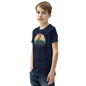 Retro Bighorn Mountain Youth Short Sleeve T-Shirt
