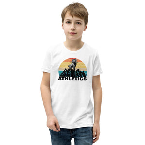Retro Bighorn Mountain Youth Short Sleeve T-Shirt