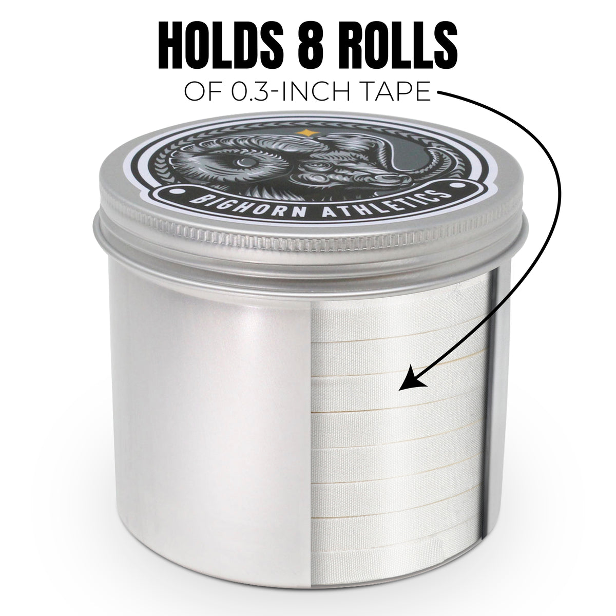 Silver Tin Can Holder, Medium - Tape Not Included