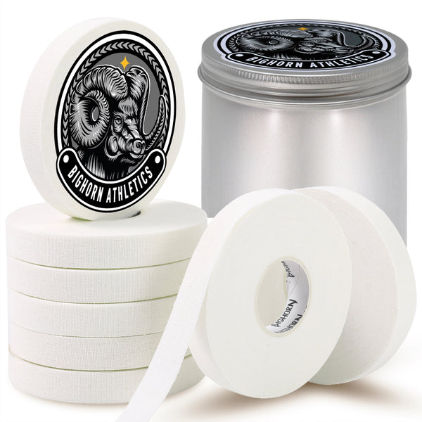 Jiu Jitsu Finger Tape with Tin Case, 8-Rolls, 0.5-Inch, White