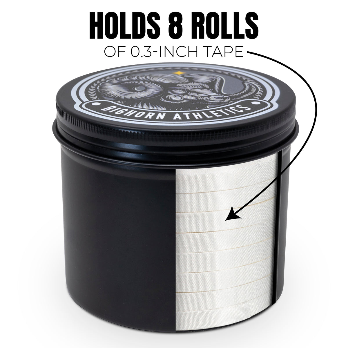Black Tin Can Holder, Medium - Tape Not Included