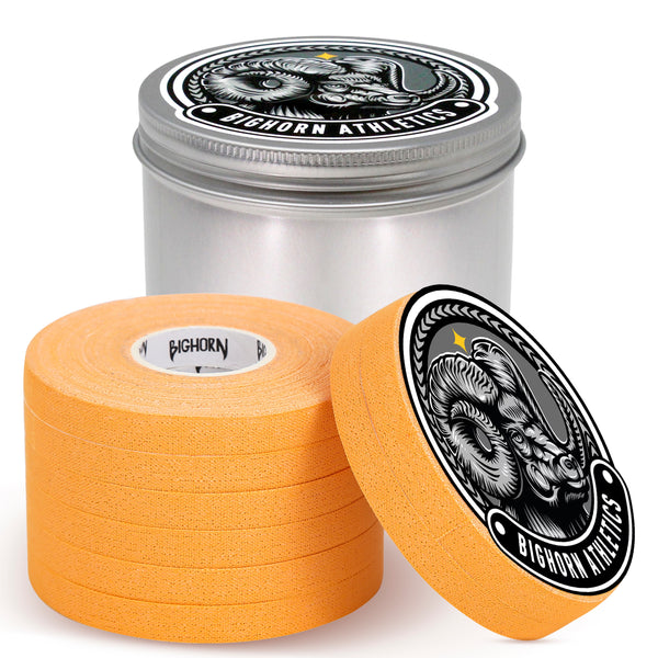 Jiu Jitsu Finger Tape with Tin Case, 8-Rolls, 0.3-Inch, Orange