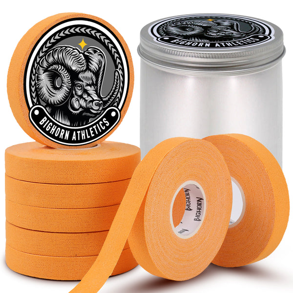 Jiu Jitsu Finger Tape with Tin Case, 8-Rolls, 0.5-Inch, Orange