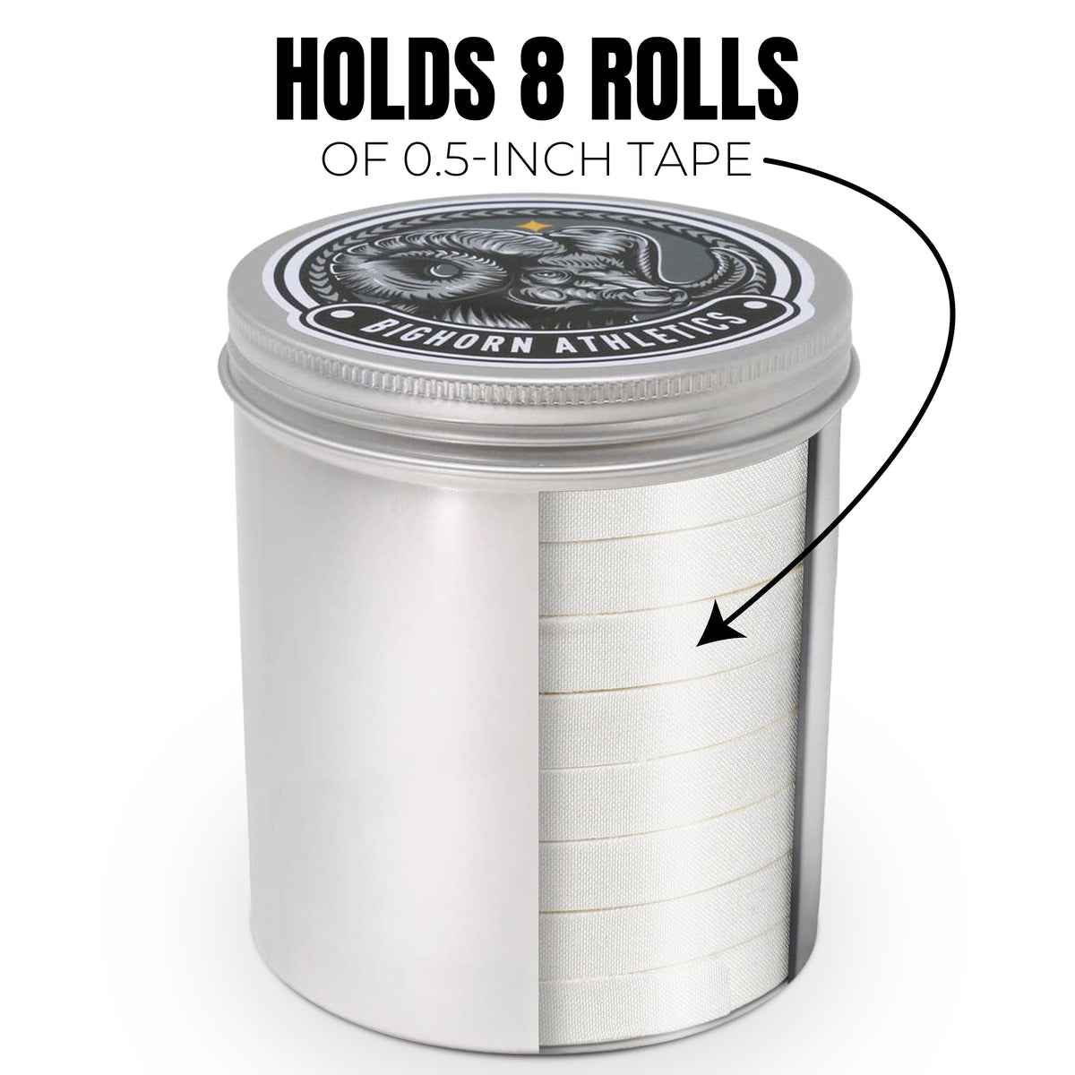 Silver Tin Can Holder, Large - Tape Not Included