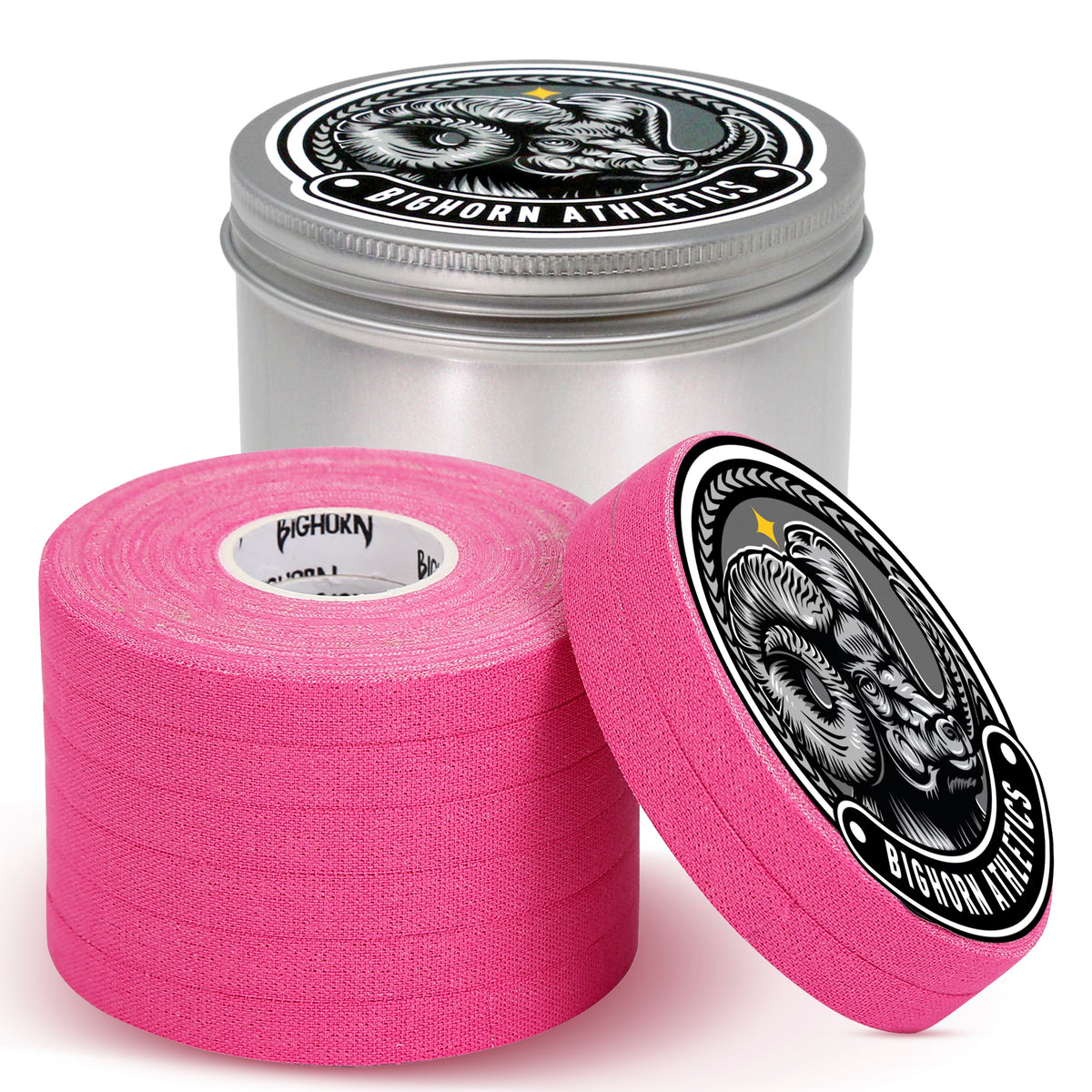 Jiu Jitsu Finger Tape with Tin Case, 8-Rolls, Pink
