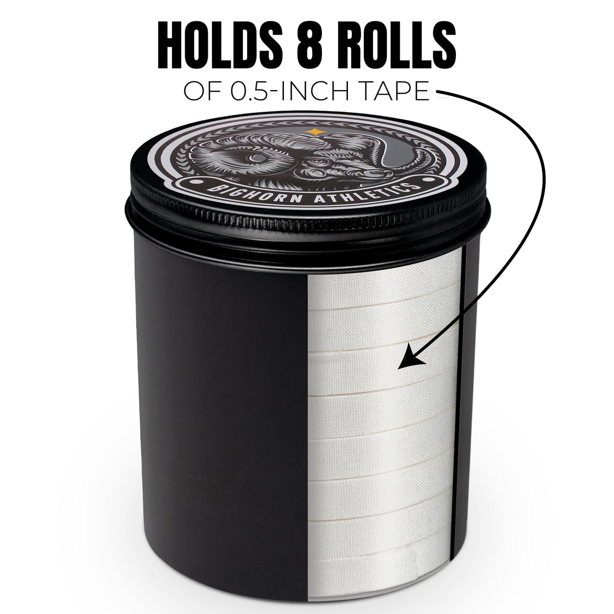 Black Tin Can Holder, Large - Tape Not Included