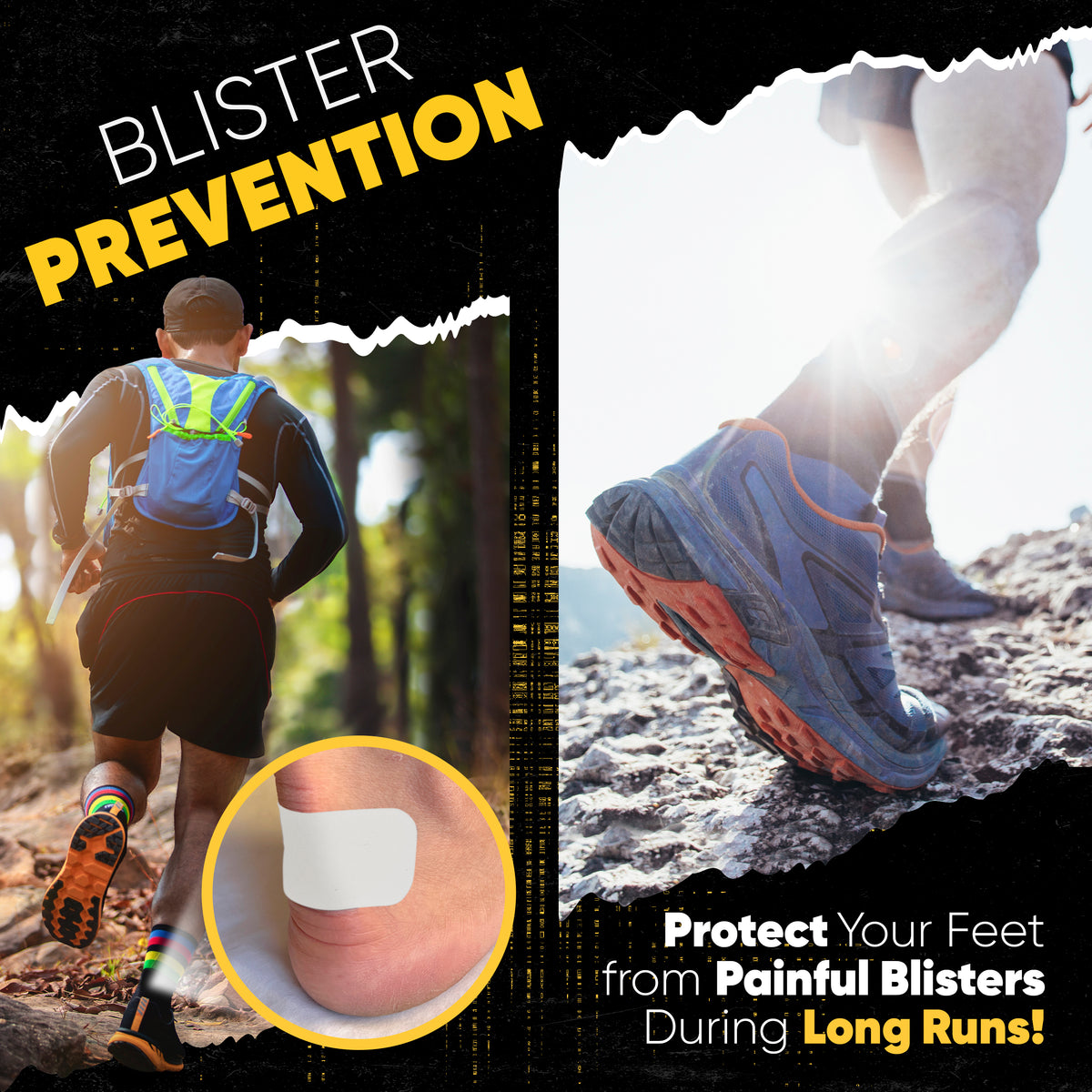 Blister Prevention Tape for Fingers &amp; Feet, White, 1-Pack