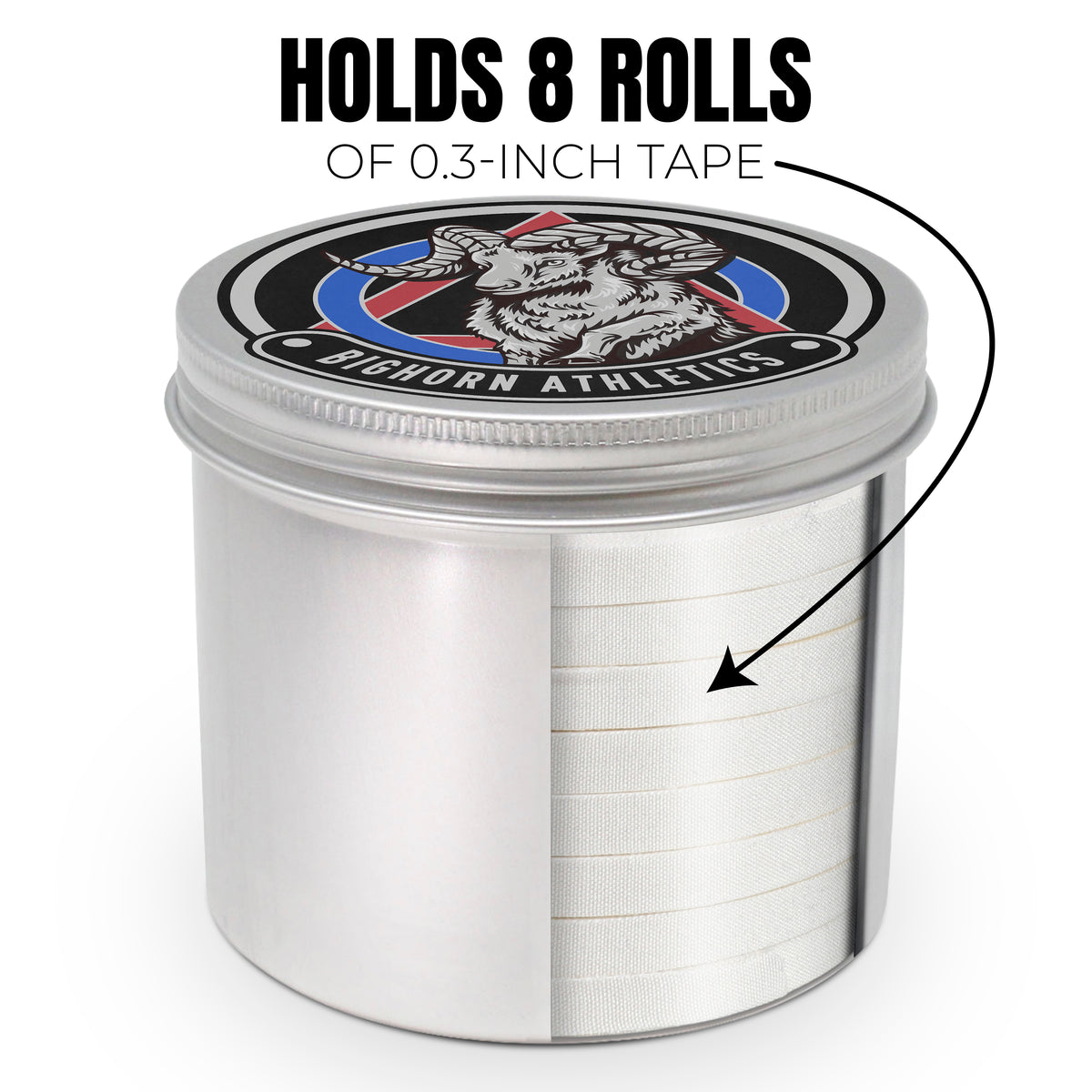 Pro-Series Silver Tin Can Holder, Medium - Tape Not Included