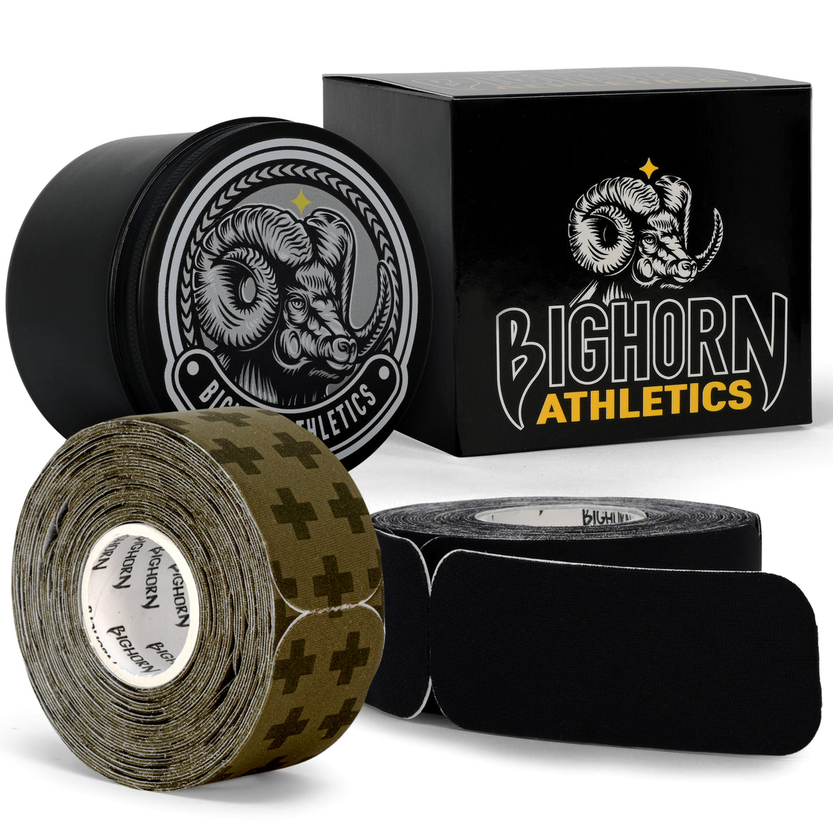 KT Blister Prevention Tape for Fingers &amp; Feet, Black &amp; Military Green