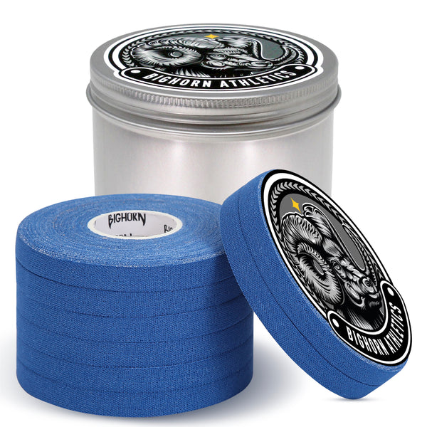 Jiu Jitsu Finger Tape with Tin Case, 8-Rolls, 0.3-Inch, Blue