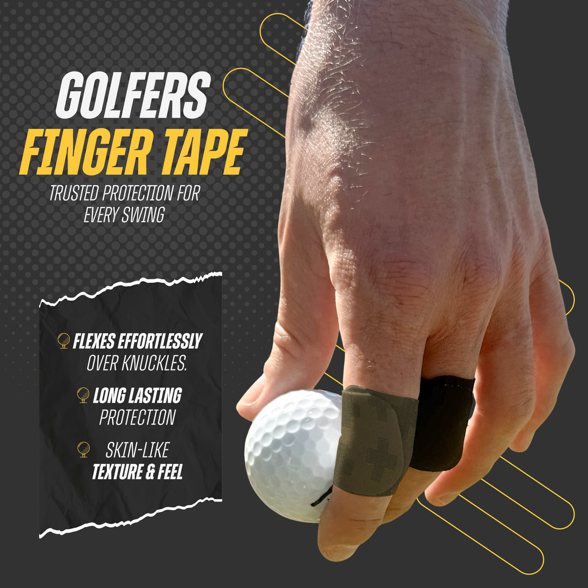 Blister Prevention Tape for Fingers &amp; Feet, Military Green, 1-Pack