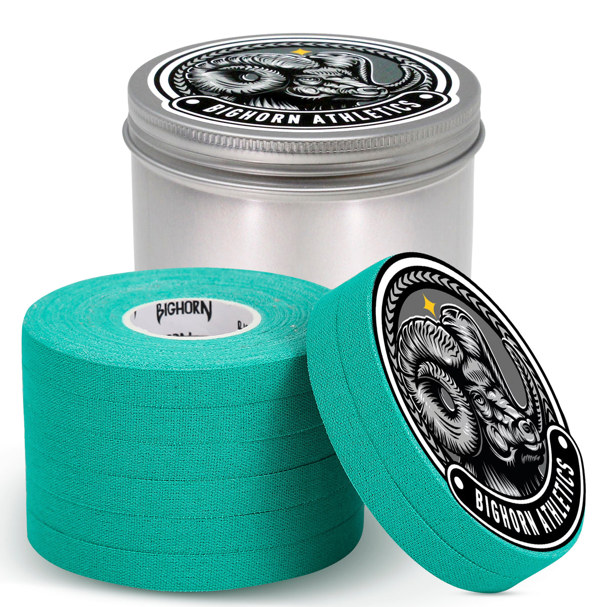 Jiu Jitsu Finger Tape with Tin Case, 8-Rolls, Green