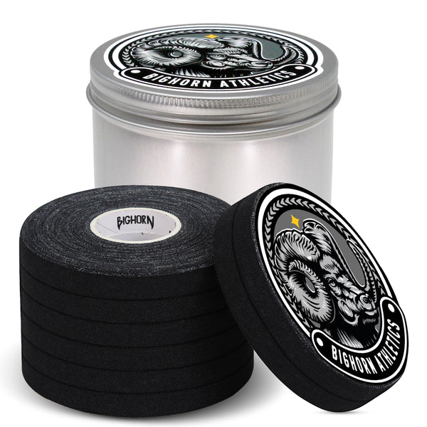 Jiu Jitsu Finger Tape with Tin Case, 8-Rolls, 0.3-Inch, Black