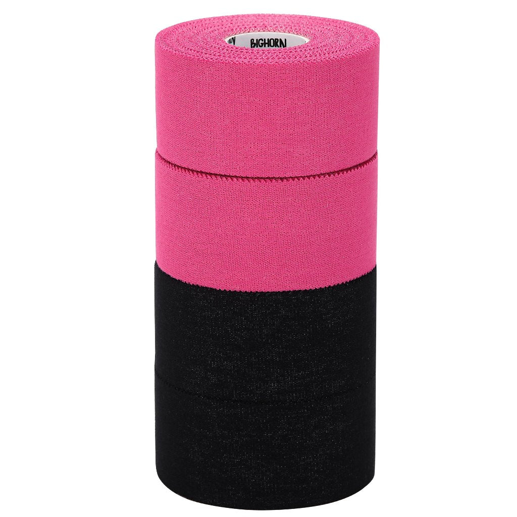 EZ-Tear Athletic Sports Tape, 1.5-Inch x 45-feet, 4-Rolls (Black &amp; Pink)