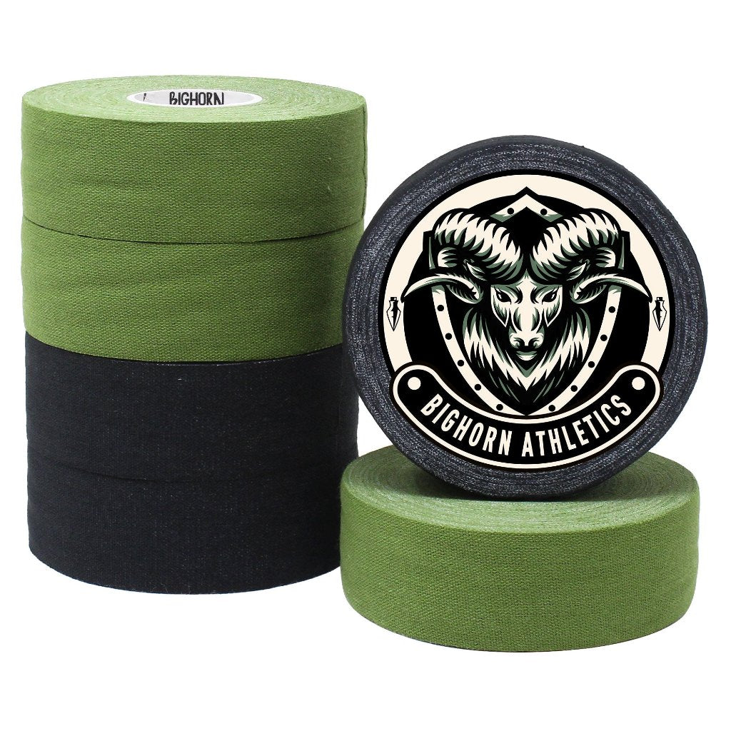 Boxing &amp; Athletic Sports Tape, 1-Inch x 45-feet, 6-Rolls (Military Green &amp; Black)