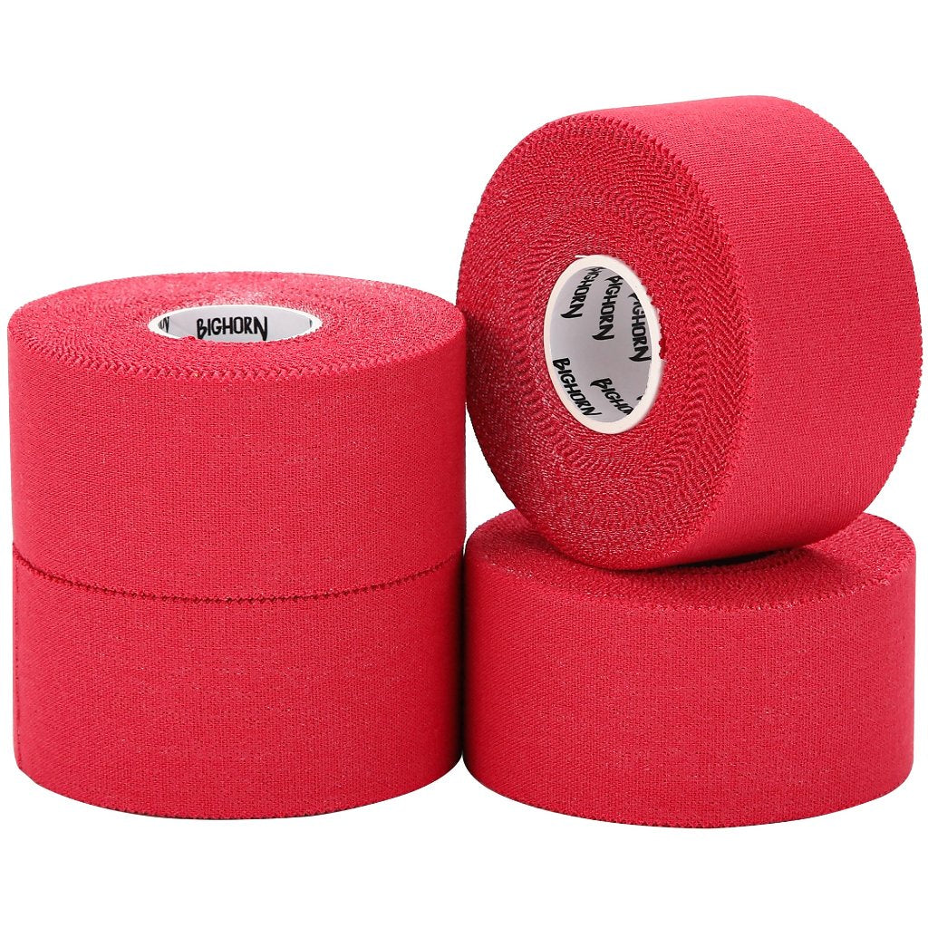 EZ-Tear Athletic Sports Tape, 1.5-Inch x 45-feet, 4-Rolls (Red)