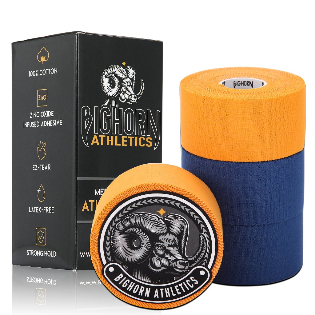EZ-Tear Athletic Sports Tape, 1.5-Inch x 45-feet, 4-Rolls (Blue &amp; Orange)