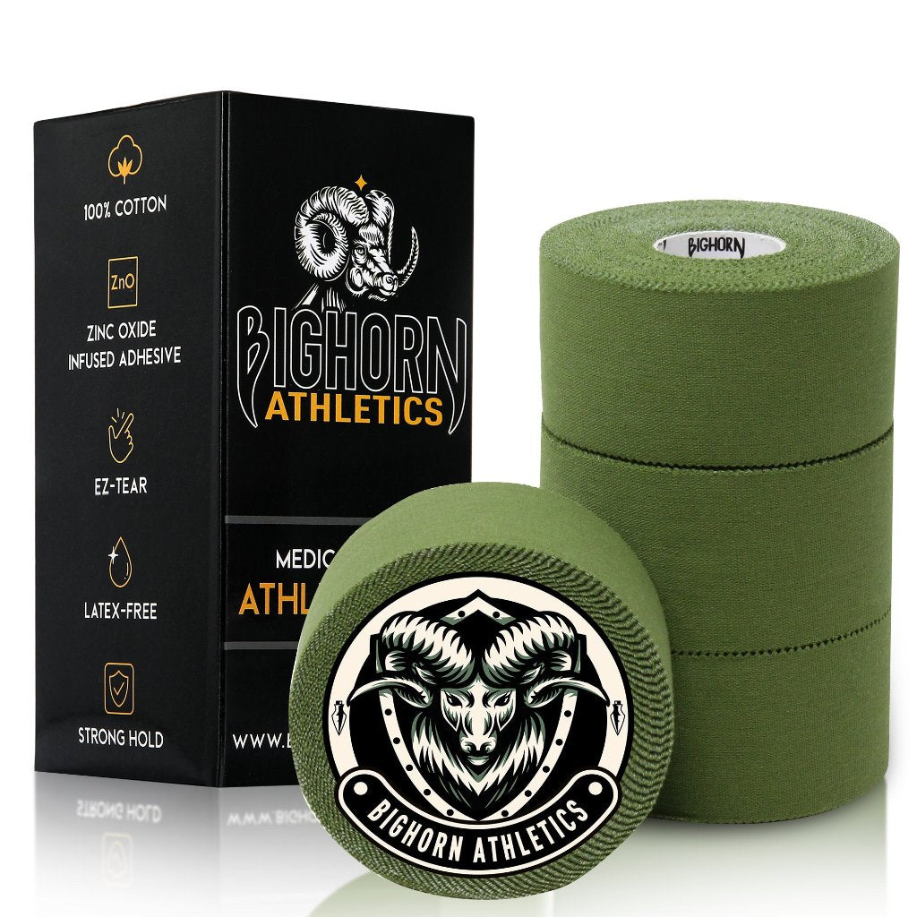 EZ-Tear Athletic Sports Tape, 1.5-Inch x 45-feet, 4-Rolls (Military Green)