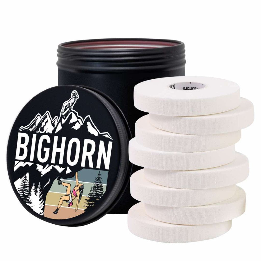 Climbing Finger Tape with Tin Canister, 0.5-Inch x 45-feet, 8-Rolls, White