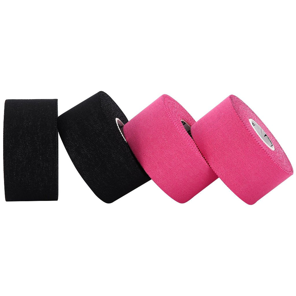 EZ-Tear Athletic Sports Tape, 1.5-Inch x 45-feet, 4-Rolls (Black &amp; Pink)
