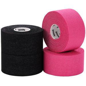 EZ-Tear Athletic Sports Tape, 1.5-Inch x 45-feet, 4-Rolls (Black & Pink)