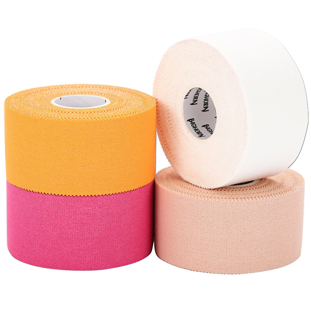EZ-Tear Athletic Sports Tape, 1.5-Inch x 45-feet, 4-Rolls (Pink, White, Orange, Nude)