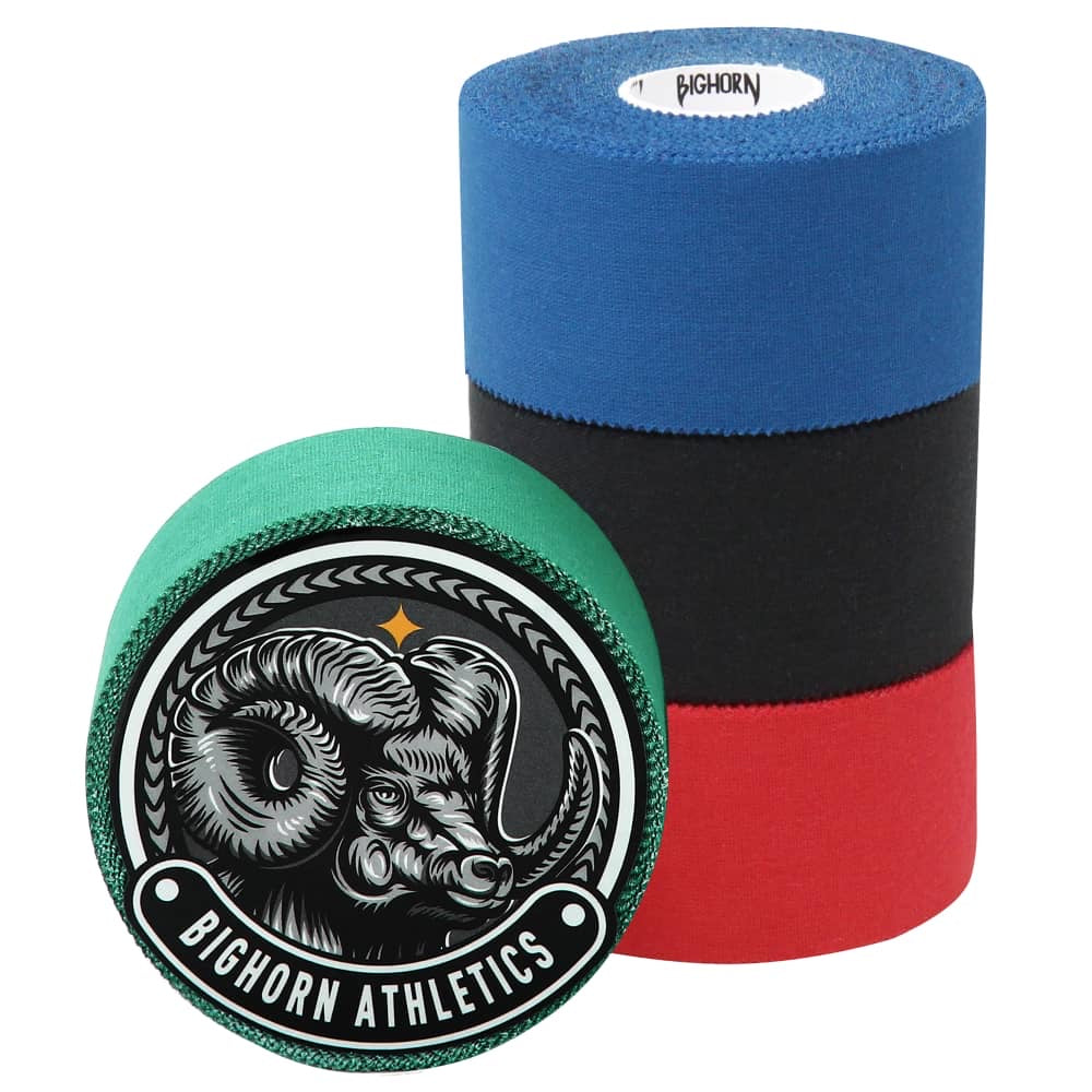 EZ-Tear Athletic Sports Tape, 1.5-Inch x 45-feet, 4-Rolls (Red, Black, Blue, Green)