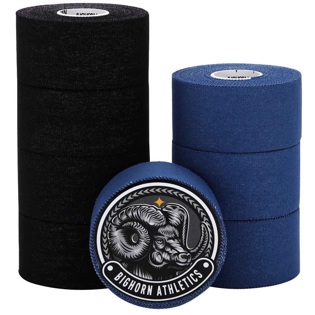 EZ-Tear Athletic Sports Tape, 1.5-Inch x 45-feet, 4-Rolls (Black &amp; Blue)