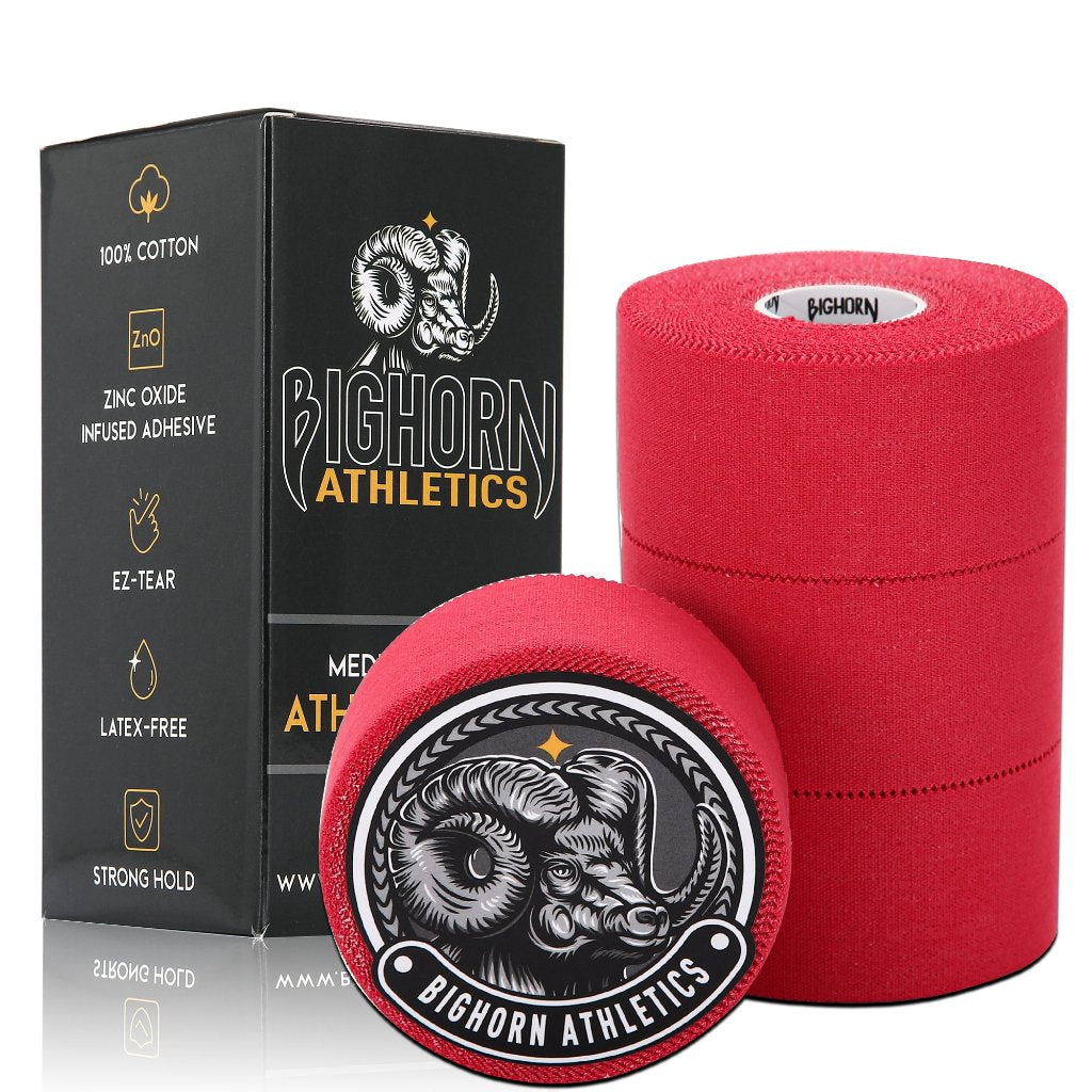 EZ-Tear Athletic Sports Tape, 1.5-Inch x 45-feet, 4-Rolls (Red)