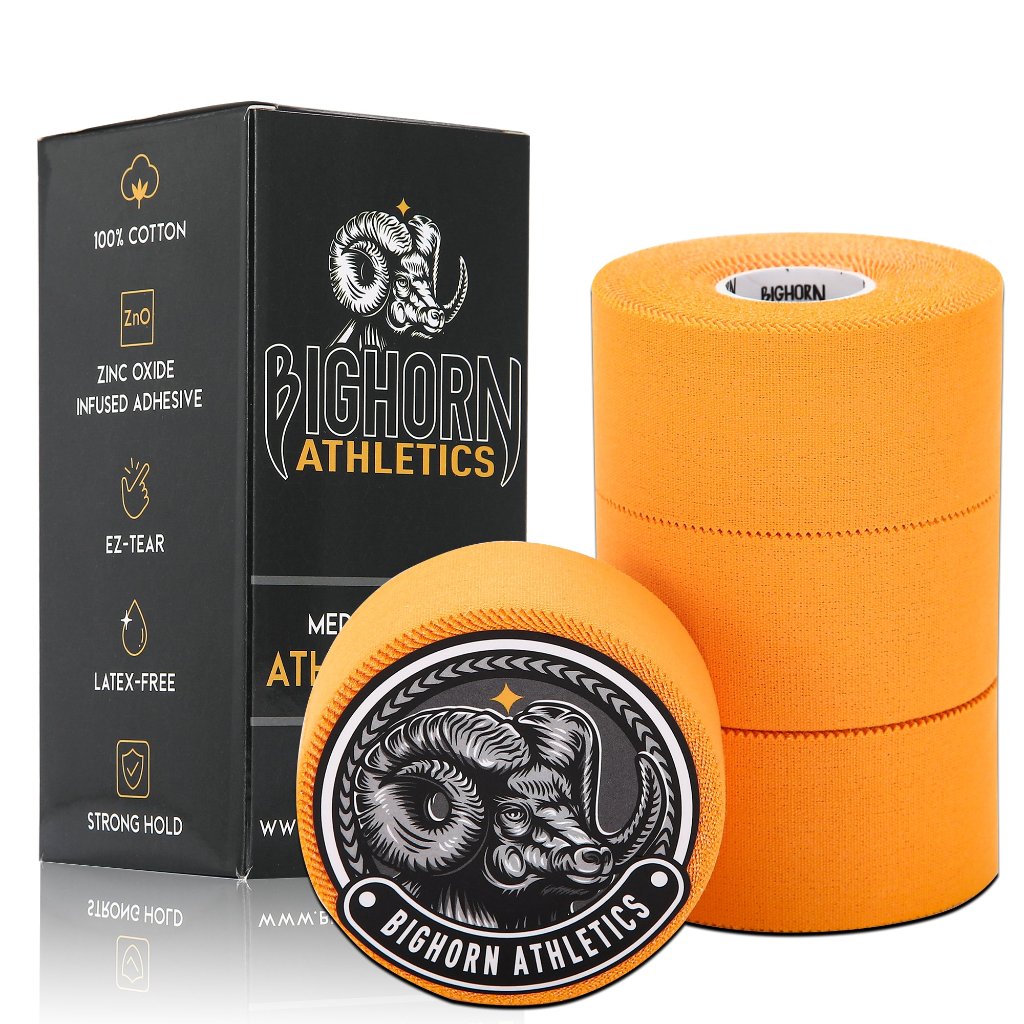EZ-Tear Athletic Sports Tape, 1.5-Inch x 45-feet, 4-Rolls (Orange)