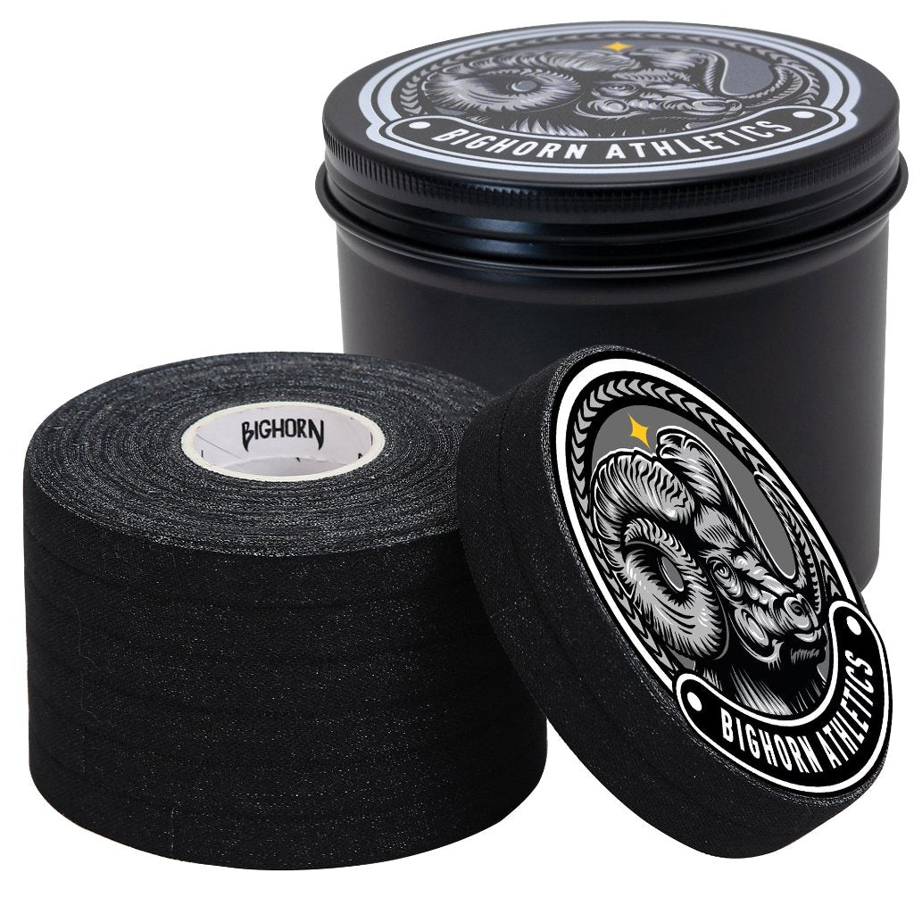 0.3-Inch Black Tape with Black Tin Can