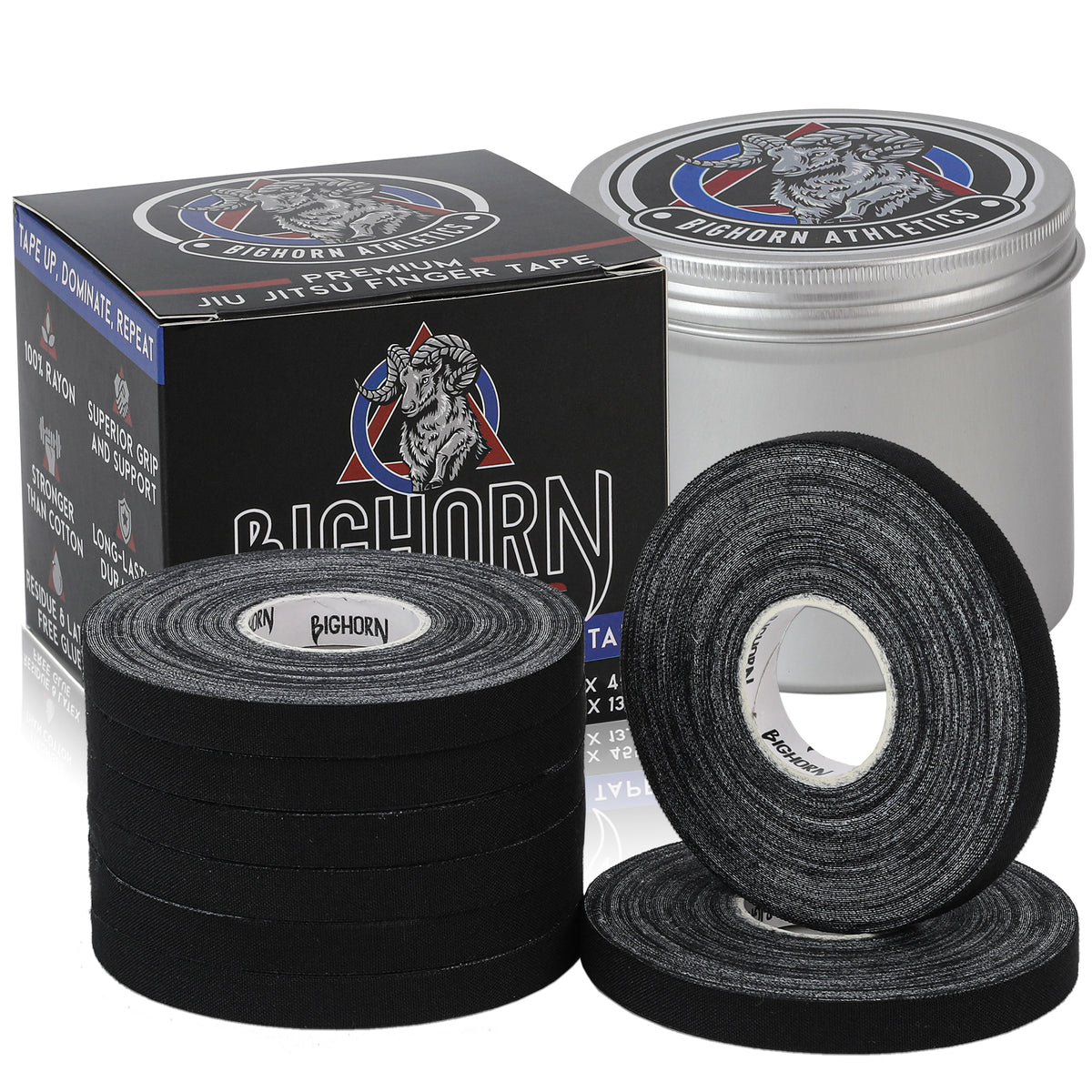 Bighorn Athletics, Premium Jiu Jitsu Finger Tape, 100% Rayon