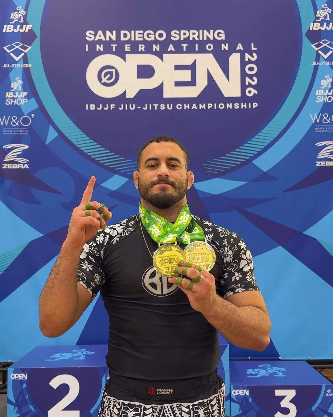 JOAO_PEDRO standing on a podium at the 2026 San Diego Spring International Open IBBJ 