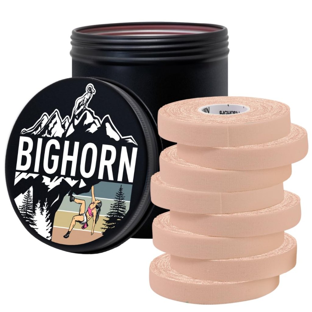 Climbing Finger Tape with Tin Canister, 0.5-Inch x 45-feet, 8-Rolls, Nude