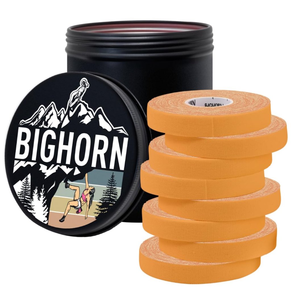 Climbing Finger Tape with Tin Canister, 0.5-Inch x 45-feet, 8-Rolls, Orange