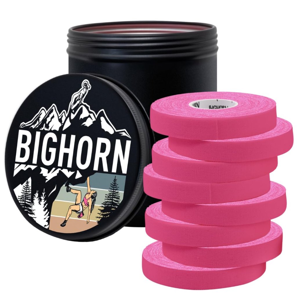 Climbing Finger Tape with Tin Canister, 0.5-Inch x 45-feet, 8-Rolls, Pink