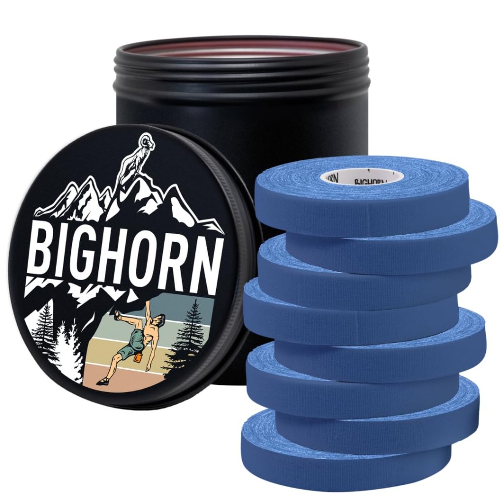 Climbing Finger Tape with Tin Canister, 0.5-Inch x 45-feet, 8-Rolls, Blue