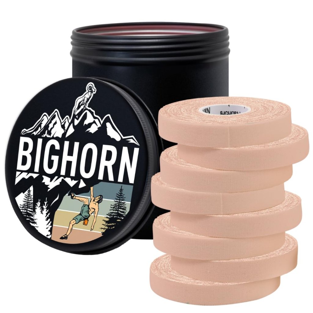 Climbing Finger Tape with Tin Canister, 0.5-Inch x 45-feet, 8-Rolls, Nude