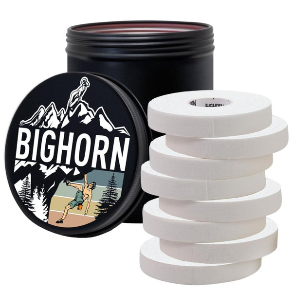 Climbing Finger Tape with Male Tin Canister, 0.5-Inch x 45-feet, 8-Rolls, White