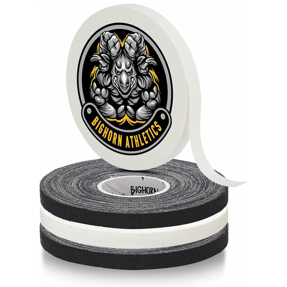 Premium Competition Finger Tape, 4-Rolls, Black/White Assorted