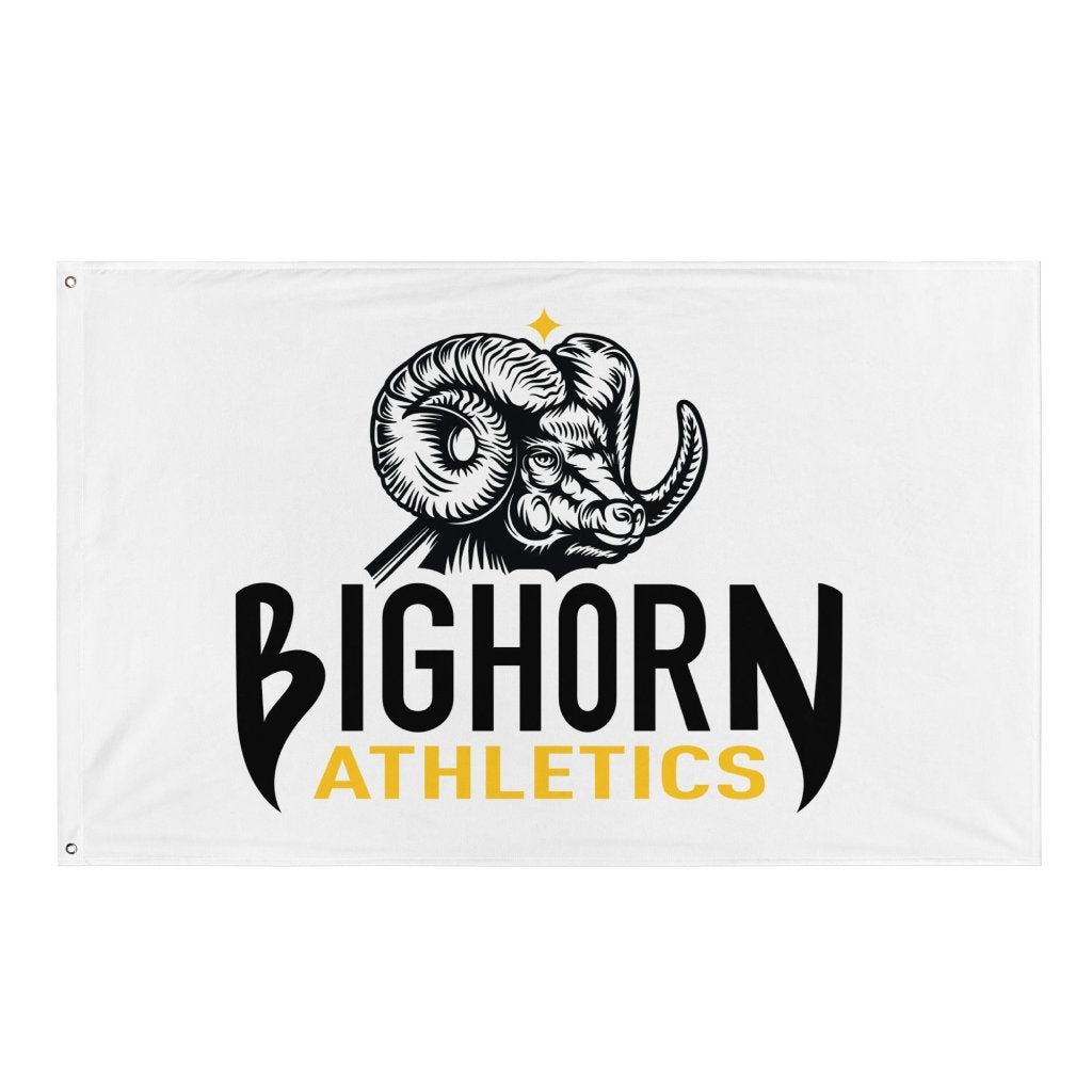 Bighorn Athletics 3x5&#39; Gym Flag, White